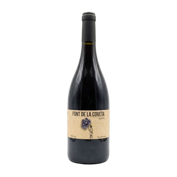 Botella de vino tinto Font de la Coveta Syrah Serra de Mariola