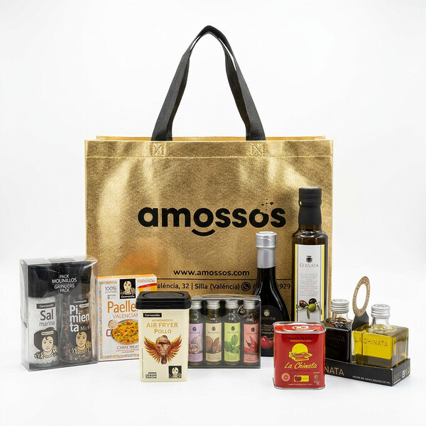 Caja gourmet cocinillas con especias y aceites para regalo