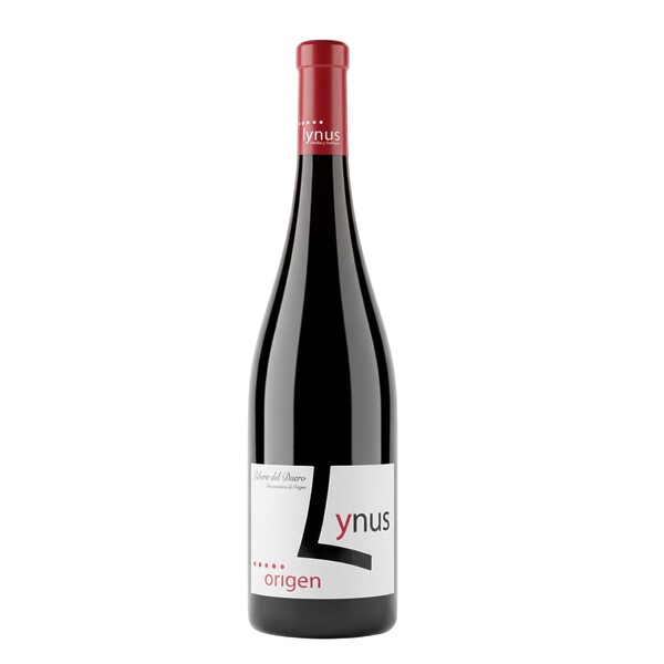 Botella de vino Lynus Origen Ribera del Duero para regalo gourmet