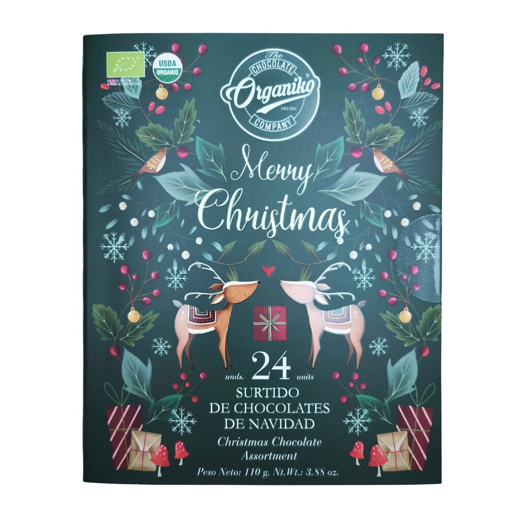 Napolitanas de chocolate surtido 'Chocolate Organiko' Navidad