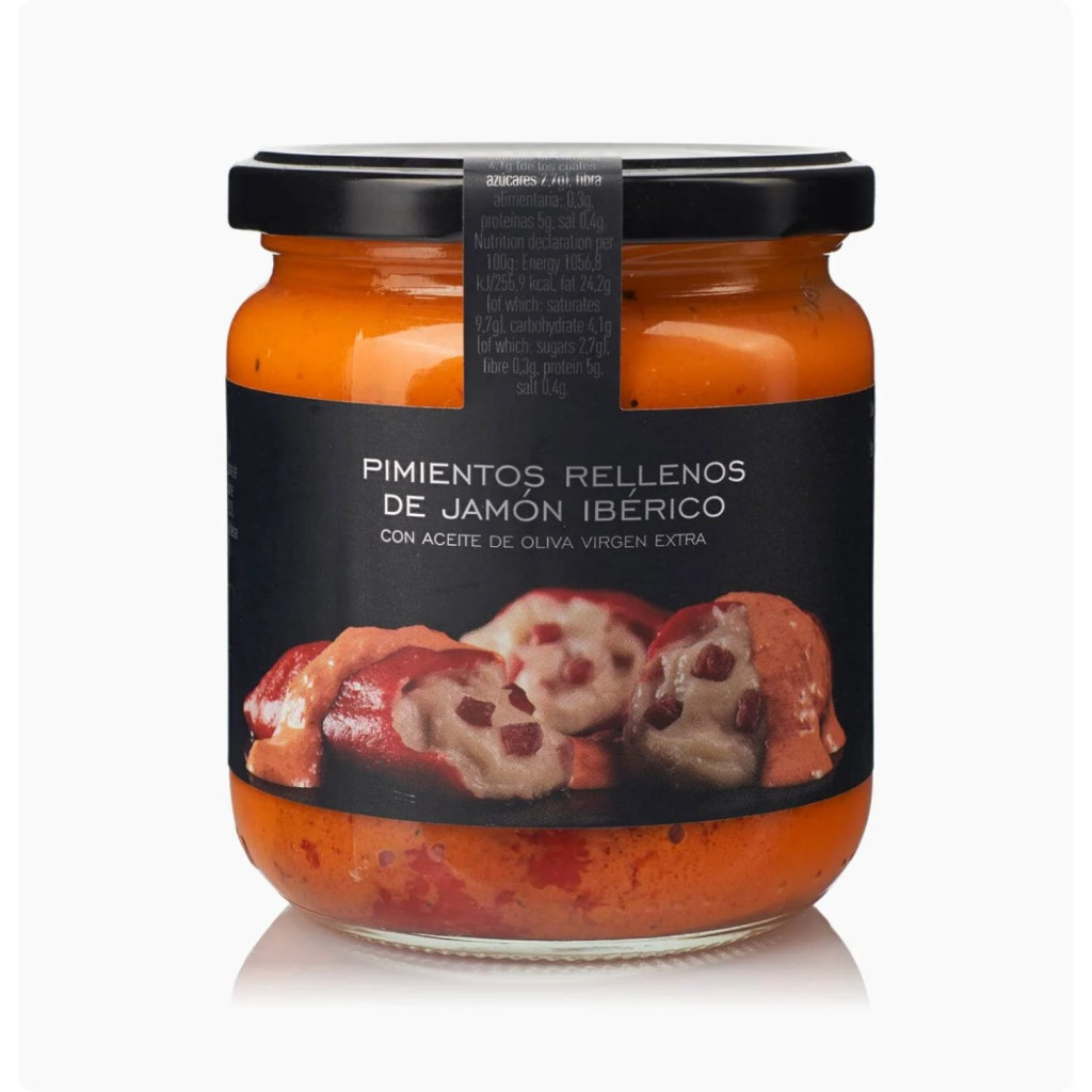 Pimientos rellenos de jamón ibérico