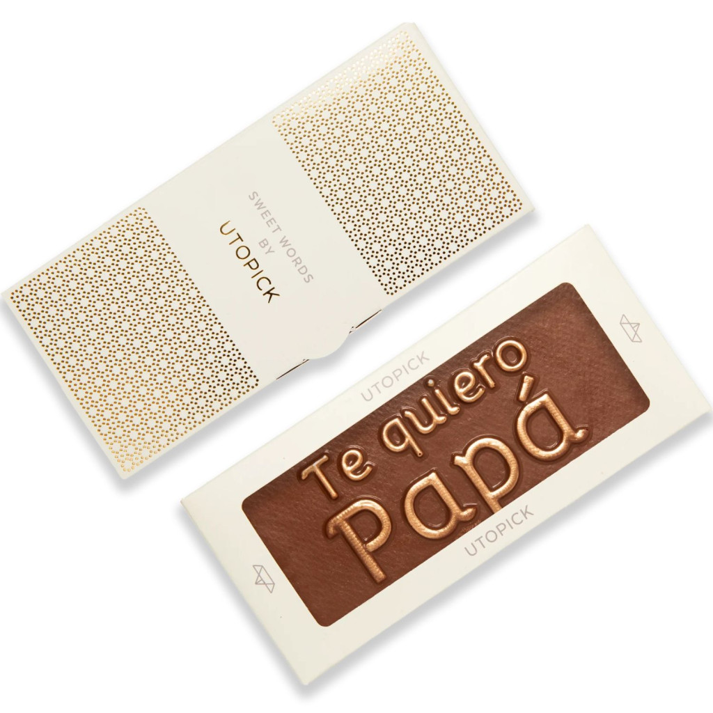 Tableta de chocolate personalizada con mensaje para padre de Utopick