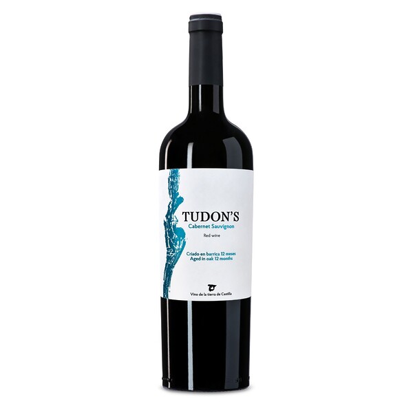 Botella de vino tinto Tudon's Cabernet Sauvognon de 'Dehesa El Carrascal'