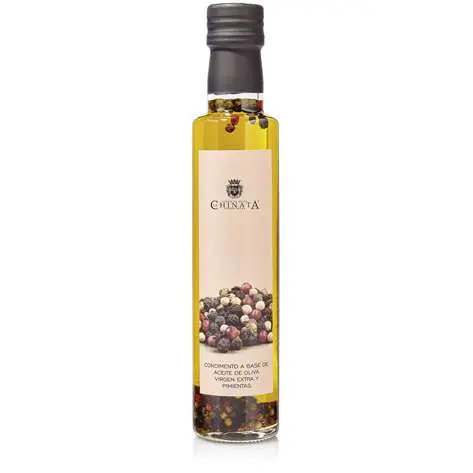 Aceite de oliva virgen extra condimento pimientas 250ml.