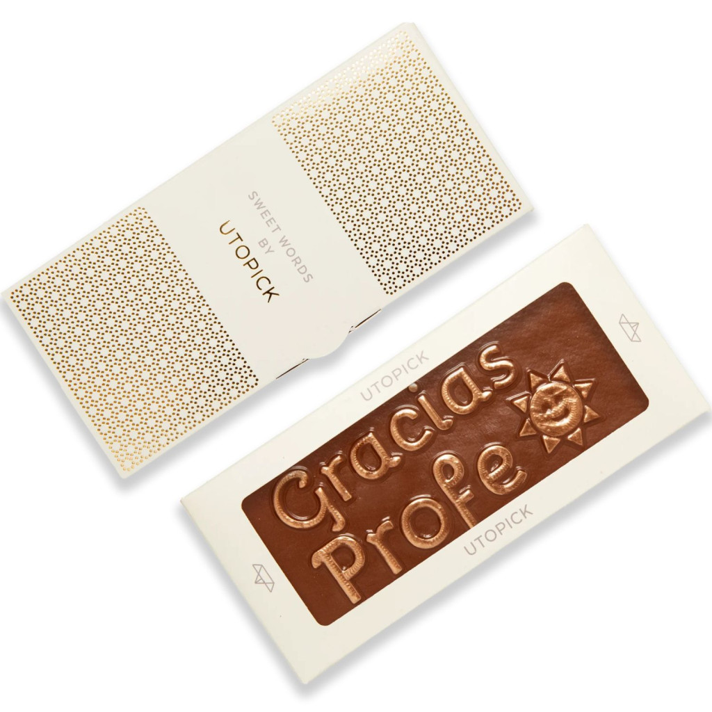 tableta de chocolate personalizada Gracias Profe Utopick