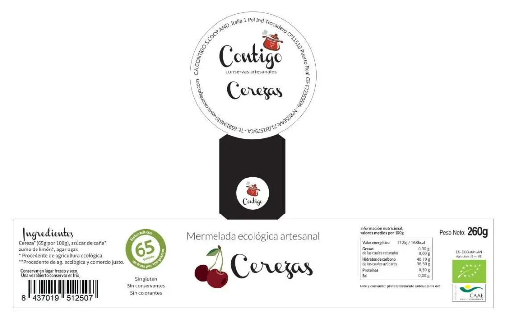 Mermelada de cereza ecológica - Imagen 2