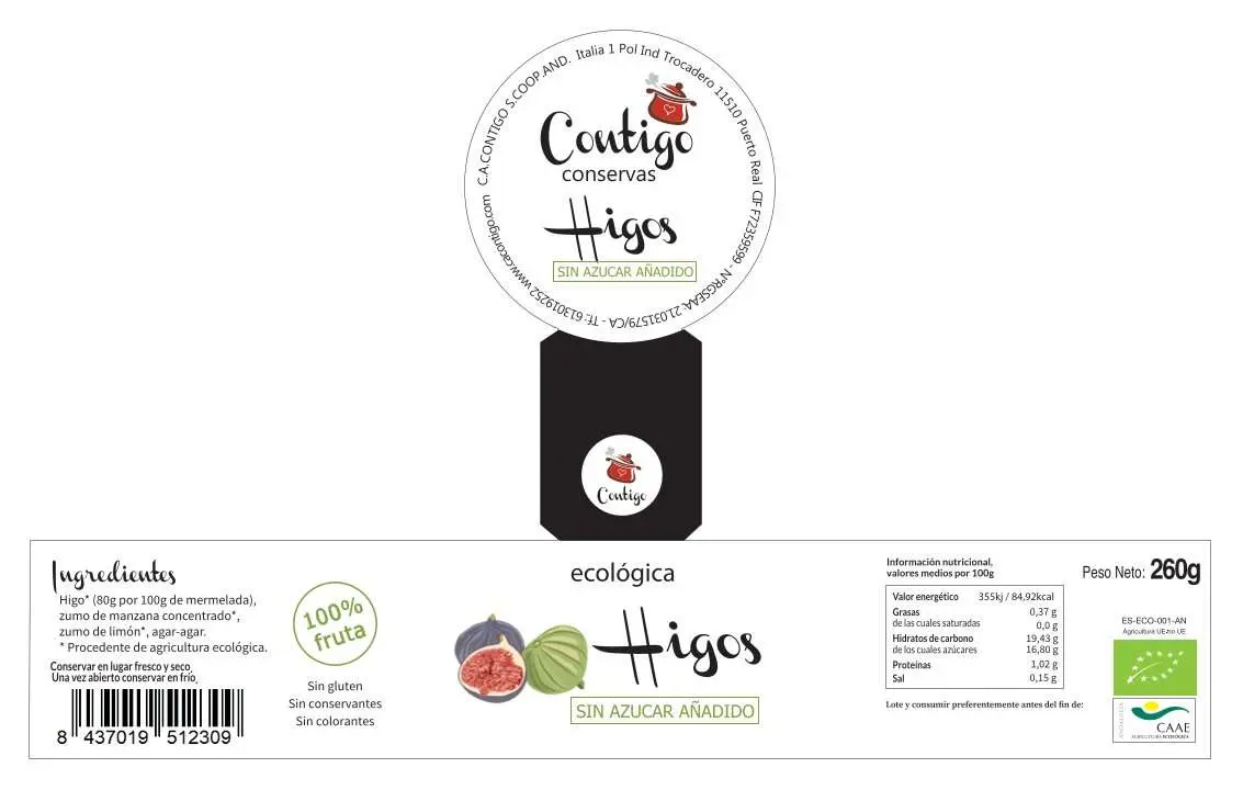 Mermelada higos ecológica sin azúcar añadido - Imagen 2