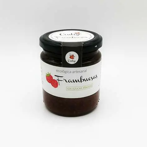 Mermelada de frambuesa ecológica sin azúcar añadido