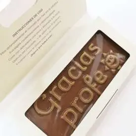 Tabletas de chocolate con mensaje
